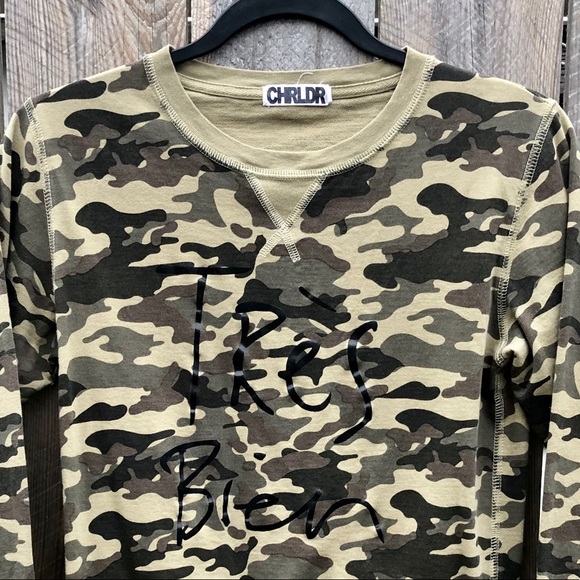 *CCHRLDR | Tres Bien Camo Sweatshirt Size S - Picture 4 of 9